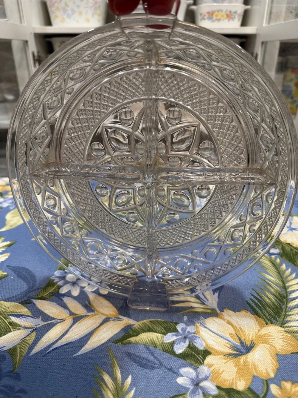 Clear Glass Divided Serving Dish - Elegant Home Dining Buffet Server